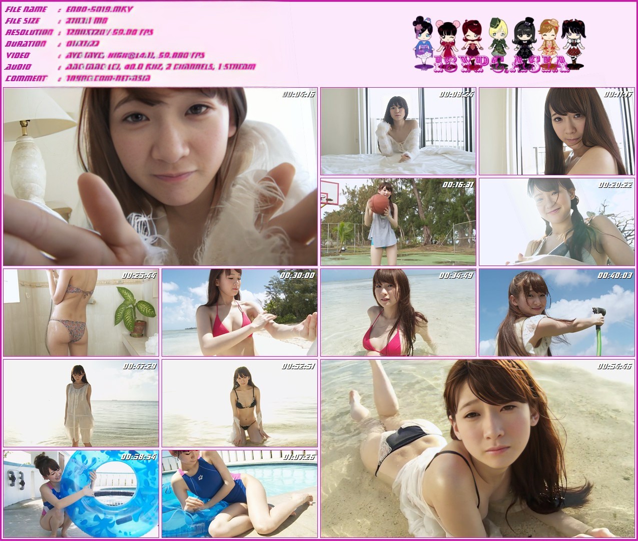 ENBD-5019 Rie Kaneko - HD 720p 60f INNOCENCE 金子理江 + Bonus,ENBD-5019 Rie Kaneko Blu-ray + Bonus - INNOCENCE (Blu-ray) 金子理江 - ”ミスiD2015”でグランプリに選ばれ、話題の新感覚アイドルユニット「LADYBABY」メンバーとして活躍している”金子理江”ちゃんのファーストイメージが登場!!
めちゃくちゃ可愛い理江ちゃんの魅力を南国の島でタップリと見せてくれます。
※BD作品には、DVD未収録映像が入ります。 ENFD-5725